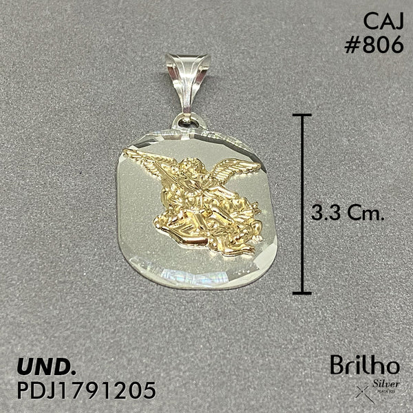 CDJ0806 DIJE SAN MIGUEL ARCANGEL ORO PLATA