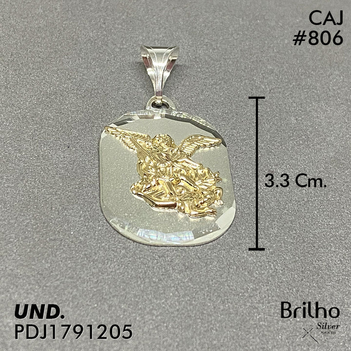 CDJ0806 DIJE SAN MIGUEL ARCANGEL ORO PLATA