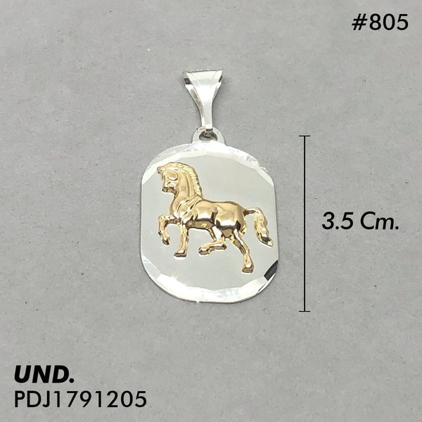 CDJ0805 DIJE CABALLO ORO PLATA