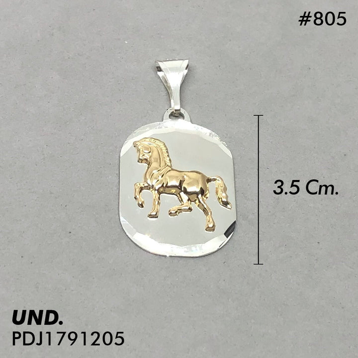 CDJ0805 DIJE CABALLO ORO PLATA
