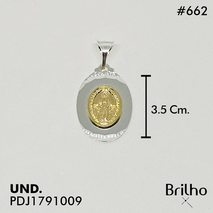 CDJ0662 DIJE MILAGROSA ORO PLATA