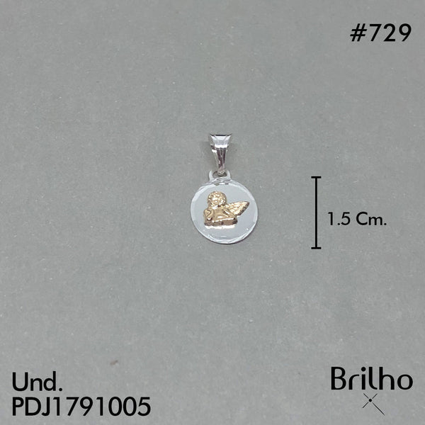 CDJ0729 DIJE ANGELITO ORO PLATA