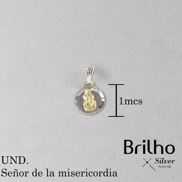 CDJ0732 DIJE DIVINA MISERICORDIA ORO PLATA