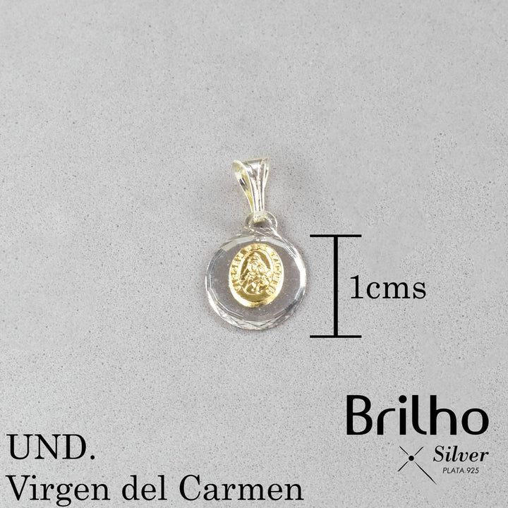 CDJ0736 DIJE VIRGEN DEL CARMEN ORO PLATA