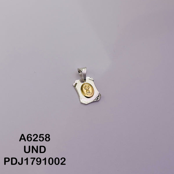 CDJ0771A DIJE PLACA DIVINO NI„O ORO PLATA