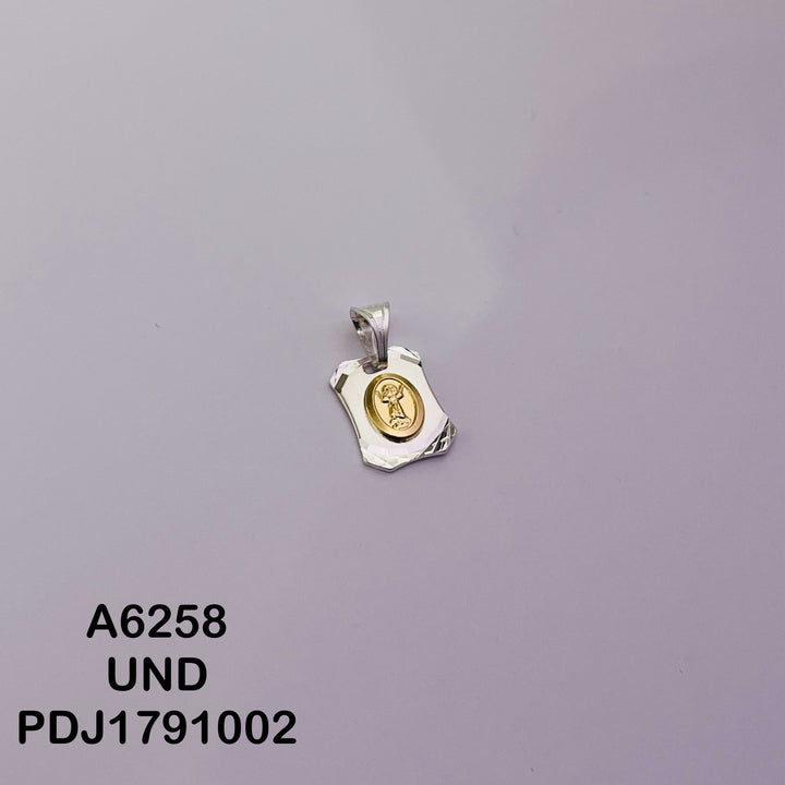 CDJ0771A DIJE PLACA DIVINO NI„O ORO PLATA