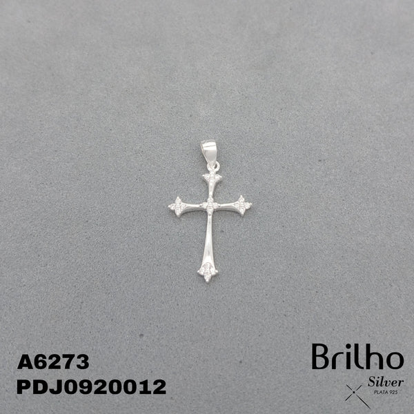 CDJ0386 DIJE CRUZ CIRCONES FORMAN FLOR