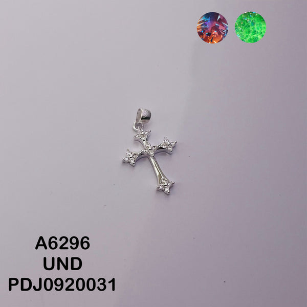CDJ0378 DIJE CRUZ CIRCONES FORMAN FLOR