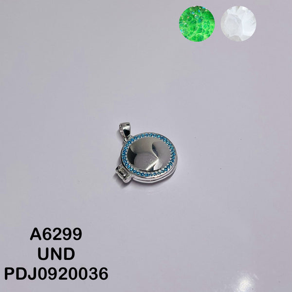 CDJ0377  DIJE RELICARIO REDONDO MICROCIRCON