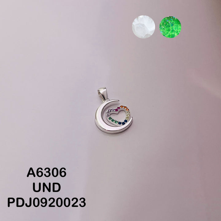 A6306 DIJE LUNA Y CORAZON MICROCIRCON