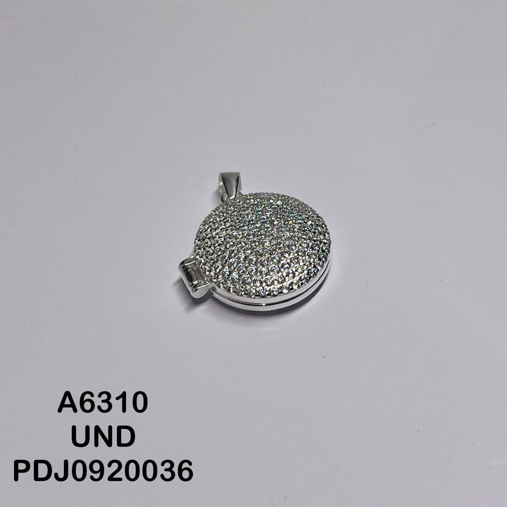 CDJ0462 DIJE RELICARIO REDONDO MICROCIRCON