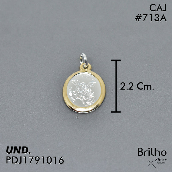 CDJ0713A DIJE SAN MIGUEL ARCANGEL ORO PLATA
