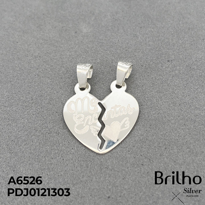 CDJ0120 DIJE CORAZON PARTIDO ME ENCANTAS