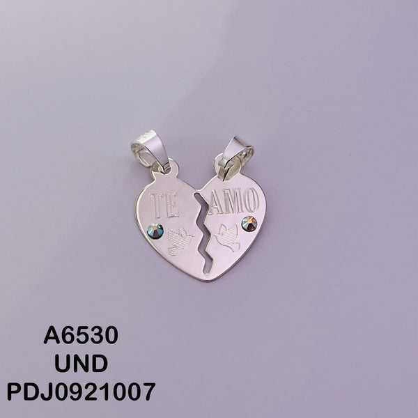 CDJ0432 DIJE CORAZON PARTIDO TE AMO