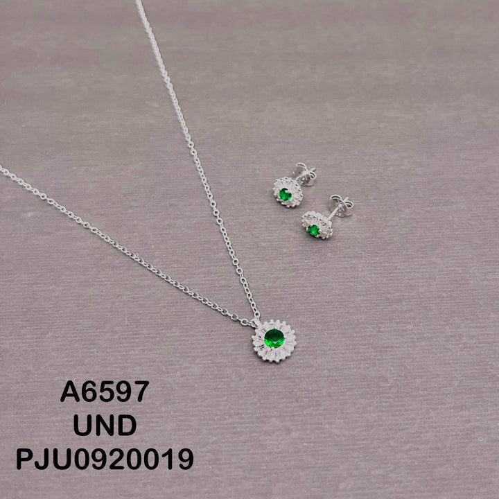 A6597 JUEGO FLOR MICROCIRCON