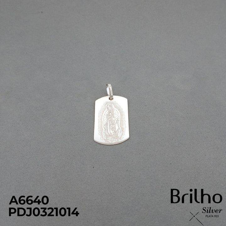 CDJ0944A DIJE PLACA DIAMANTADA GUADALUPE