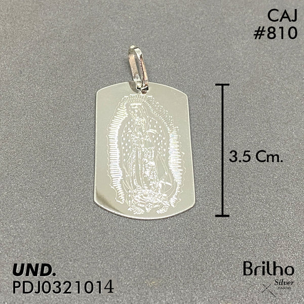CDJ0810 DIJE PLACA DIAMANTADA GUADALUPE