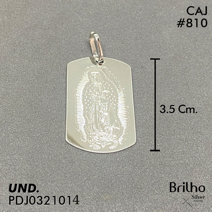 CDJ0810 DIJE PLACA DIAMANTADA GUADALUPE