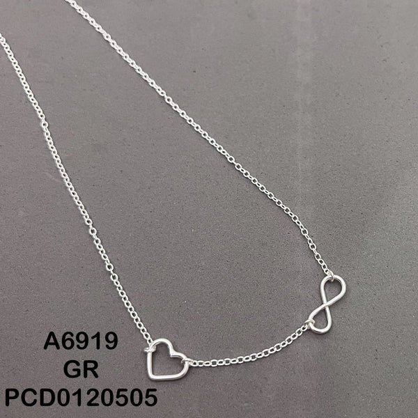 T19N280 CADENA INFINITO Y CORAZON