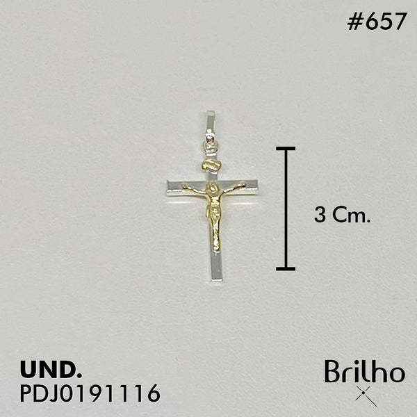 CDJ0657 DIJE CRISTO CUADRADO