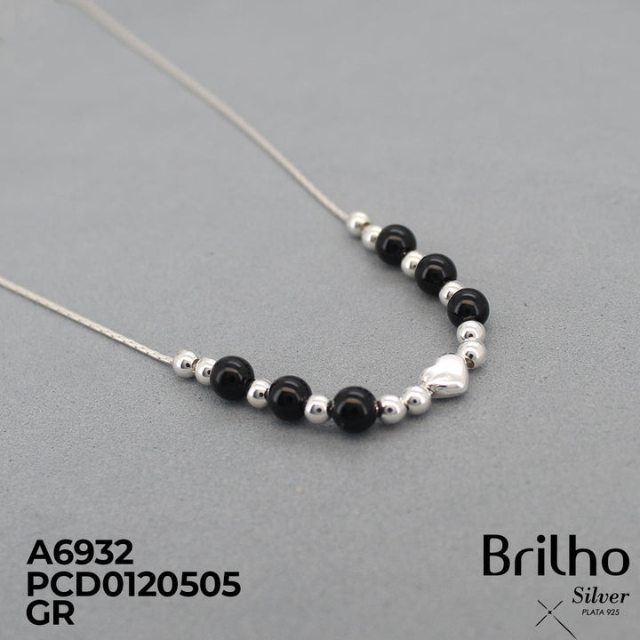 T19N304 CADENA BALINES DIJE CORAZON