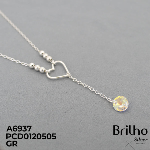 T19N294 CADENA BALINES DIJE CORAZON