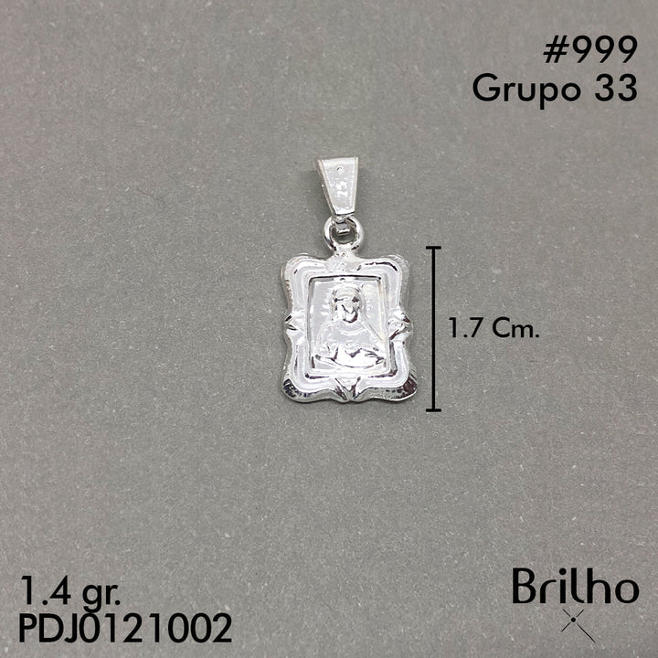 CDJ0999 DIJE SAGRADO CORAZîN Y REVERSO VIRGEN DEL CARMEN NACIONAL