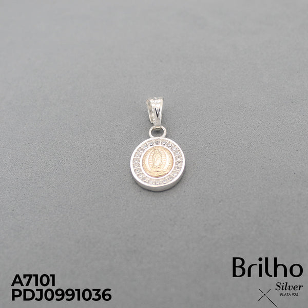 CDJ0785A DIJE VIRGEN GUADALUPE ORO PLATA