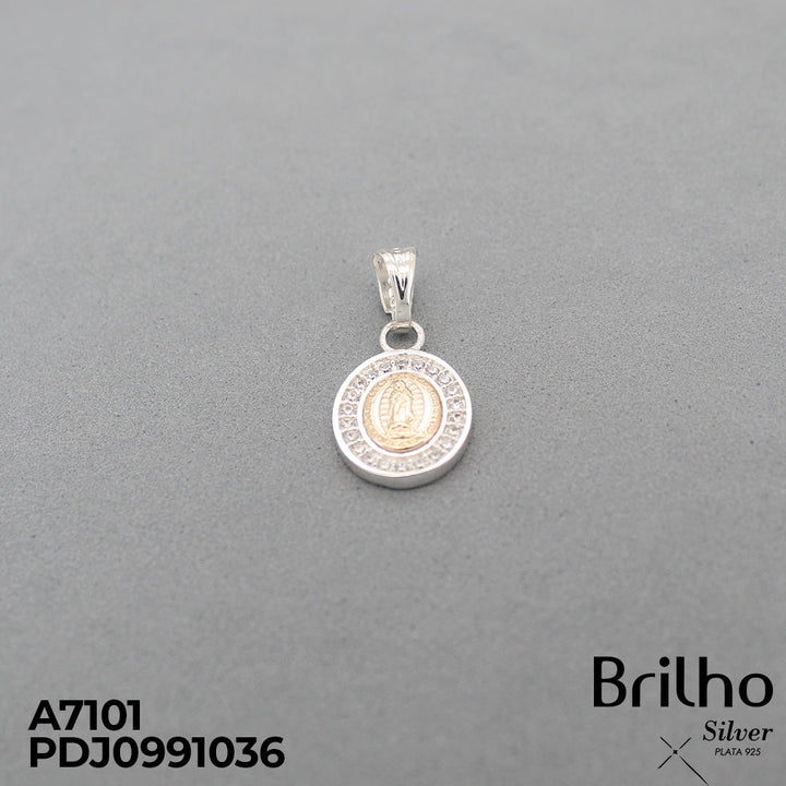 CDJ0785A DIJE VIRGEN GUADALUPE ORO PLATA