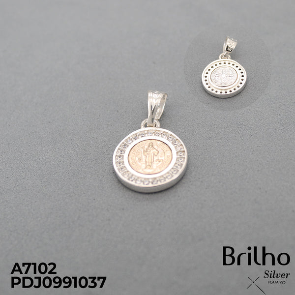 CDJ0795A DIJE SAN BENITO ORO PLATA