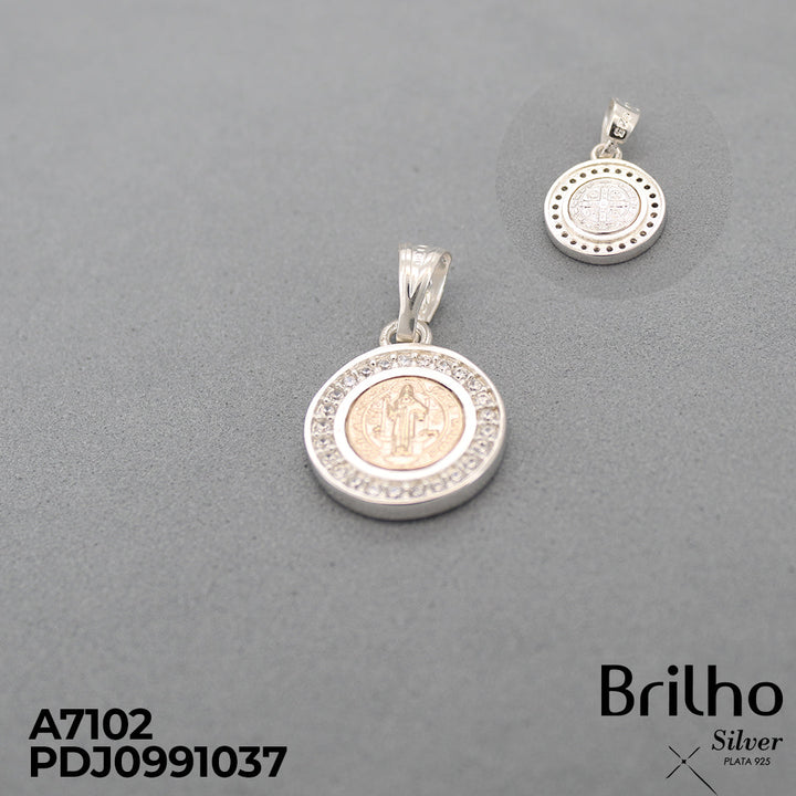 CDJ0795A DIJE SAN BENITO ORO PLATA