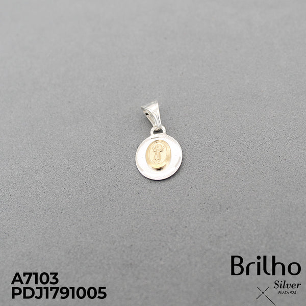 CDJ0725A DIJE DIVINO NI„O ORO PLATA