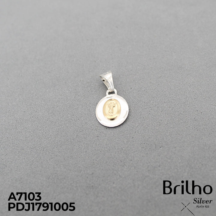 CDJ0725A DIJE DIVINO NI„O ORO PLATA