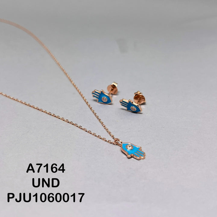 T31N368 JUEGO MANO HAMSA ORO ROSA