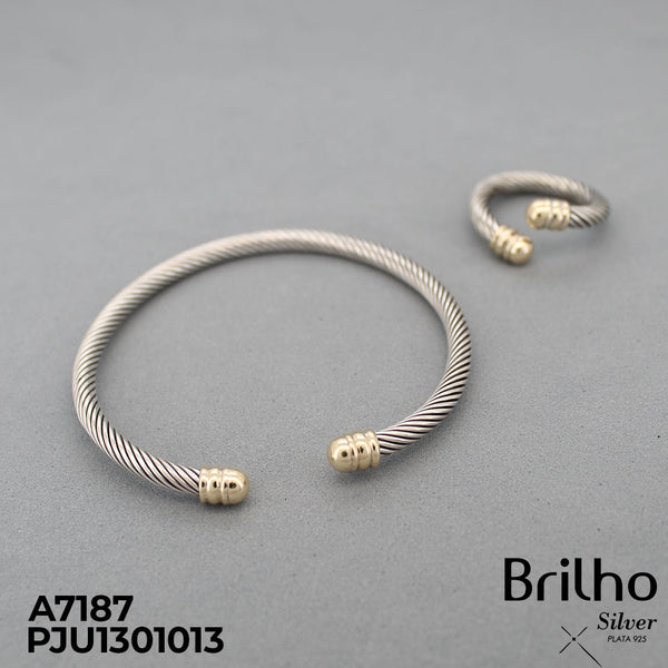 T23N086 ARO TU Y YO ORO PLATA ENVEJECIDO