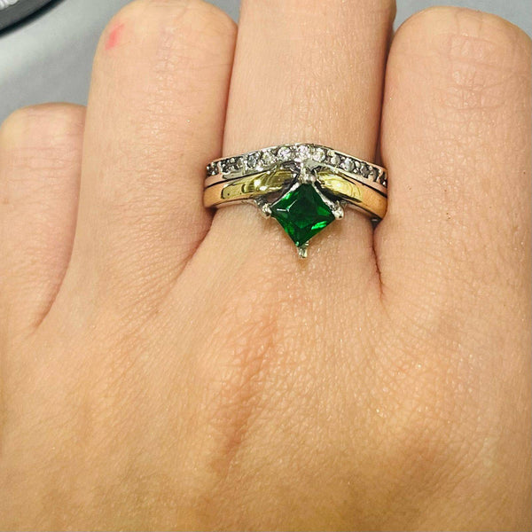 CAN1633A ANILLO DAMA ENVEJECIDO ORO PLATA TALLA 06