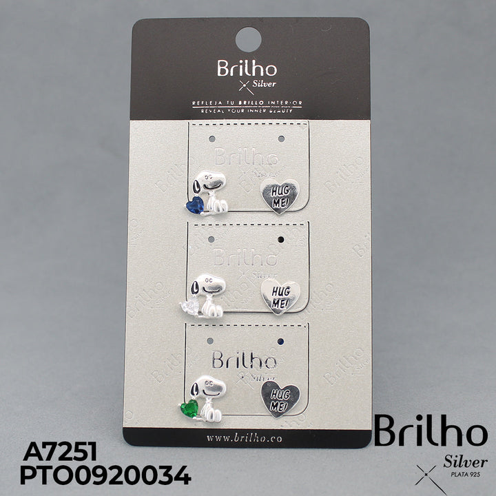 T3N126 TOPO PERRO CON CORAZON X3