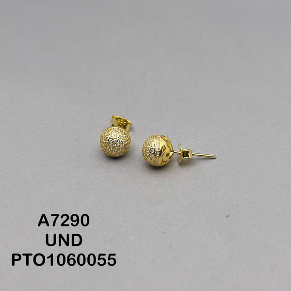 T10N068 TOPO BOLA ORO PLATA MICROCIRCON