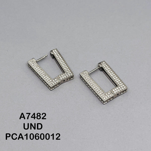 CCA455   CANDONGA CUADRADA RODIO MICROCIRCON