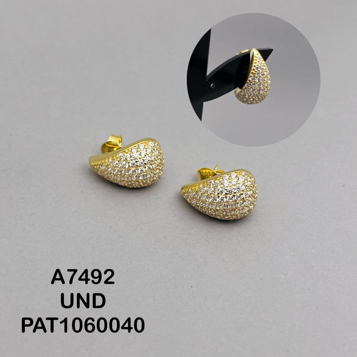 CAJ74 ARETE CHUNKY BA„O EN ORO MICROCIRCONES