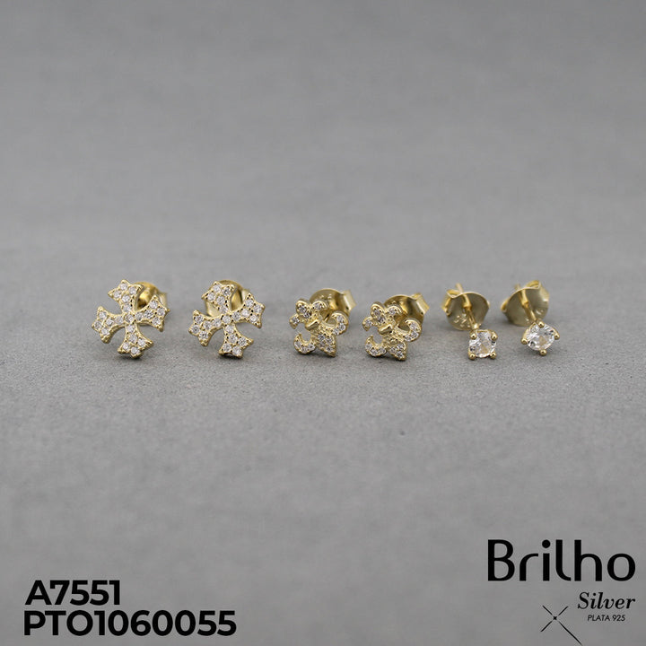 DES0045 TOPO TRêO BA„O DE ORO MICROCIRCONES