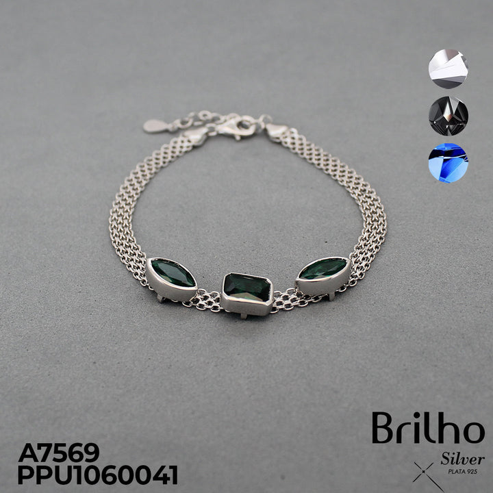 T8N253 PULSERA CHINESCA CIRCON OVALADO