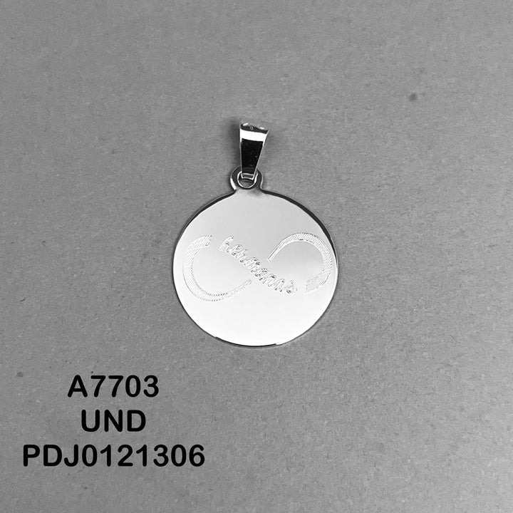 CDJ0600 DIJE INFINITO EN PLACA REDONDA