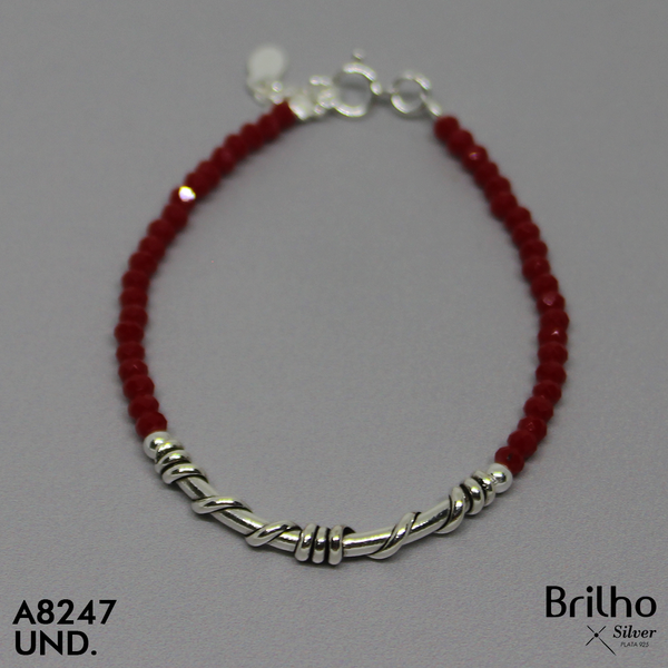 A8247 PULSERA ENTORCHADA ROJA