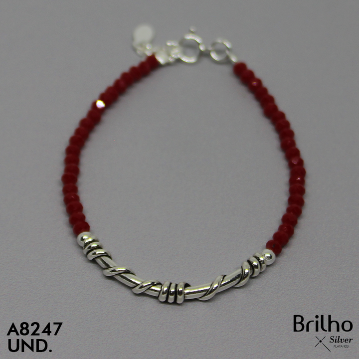 A8247 PULSERA ENTORCHADA ROJA