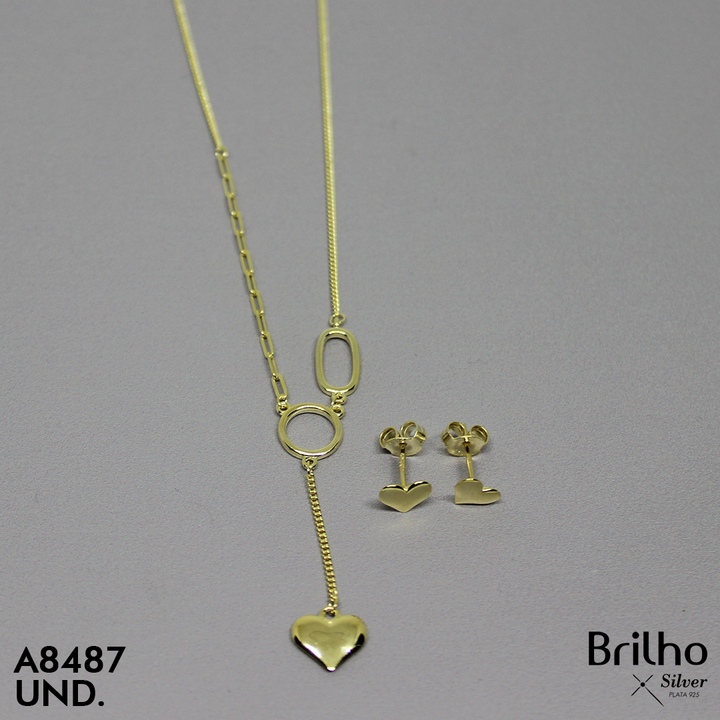 T31N355 JUEGO CORAZON ORO PLATA