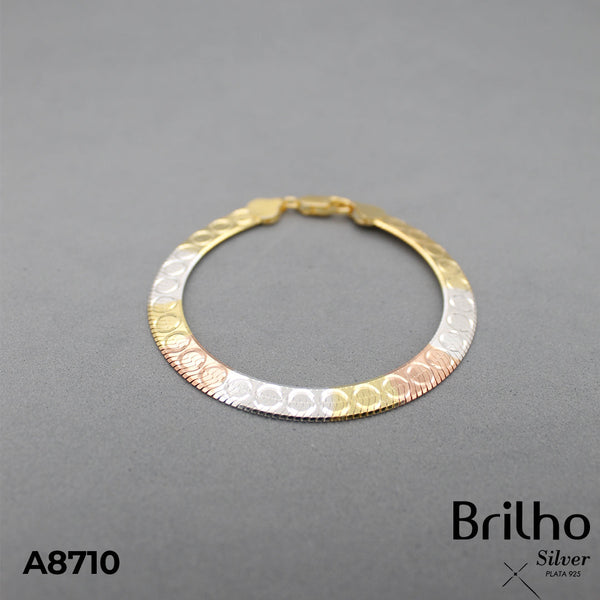 CPU1511 PULSERA CLEOPATRA TRES OROS 18CM