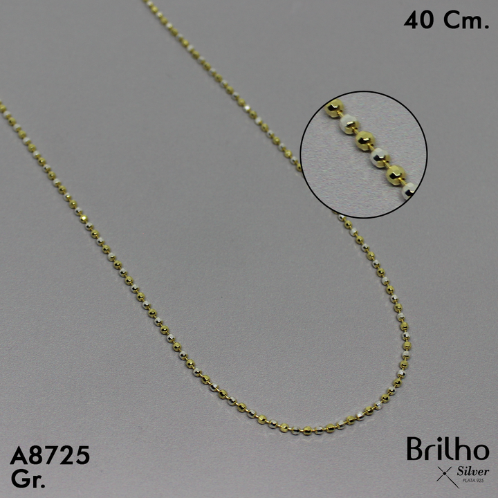PCD1599  CADENA ESPECIAL BA„O ORO  40CM