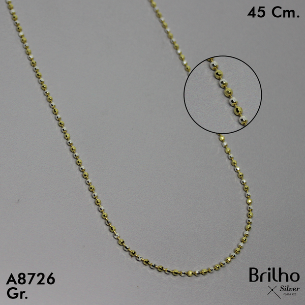 PCD1604  CADENA ESPECIAL BA„O ORO  45CM