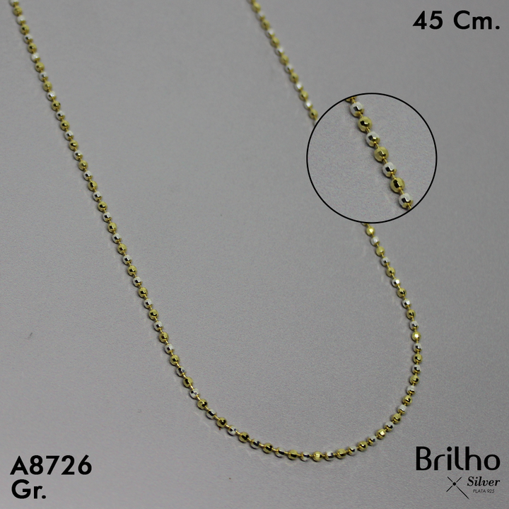 PCD1604  CADENA ESPECIAL BA„O ORO  45CM